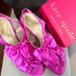 BARBIECORE Kate Spade Pink Satin Bow Sandals